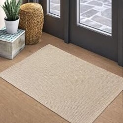 EARTHALL Washable Entryway Rug, Non Slip Indoor Doormat, 2x3 Ft, Sand/Beige | Washable Braided Small Area Rug, Non Slip Rubber Dot Backed, For Kitchen, Foyer, Front Door, Porch, Bathroom, Bedroom