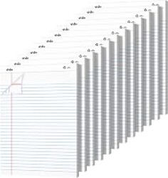 ViVin 12 Pack Legal Pads 8.5" x 11.75", Wide Ruled Note Pads, 30 Sheet/Pad | Perforated Writing Pads, Notepads for Office Home School, White Paper