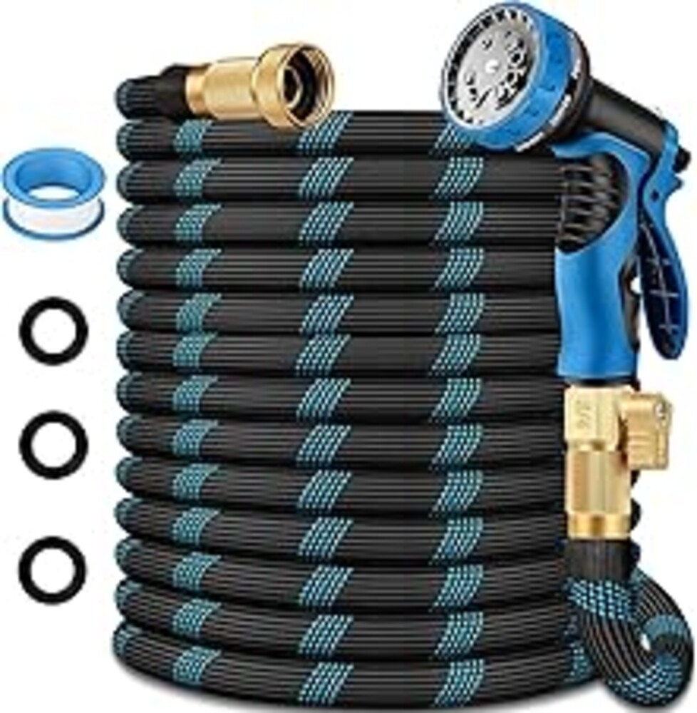 Garden Hose 100 ft, 2026 Upgraded Lightweight Garden Hoses,Ultra Durable & Flexible Water Hose,All-Weather Kink-Free Garden Hose,Sturdy,Abrasion Resistant Garden Hoses Pipes for Yard,Lawn,Outdoor