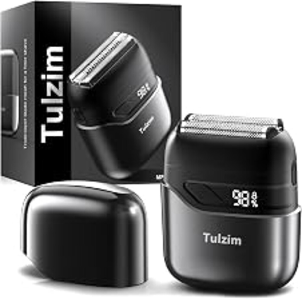 Tulzim Electric Foil Shaver: 3D Blades & IPX7 Waterproof | Electric Razors for Men with LED Display: 100-Min Runtime, USB-C Fast Charge - Face Shaver with Travel Lock for Beard