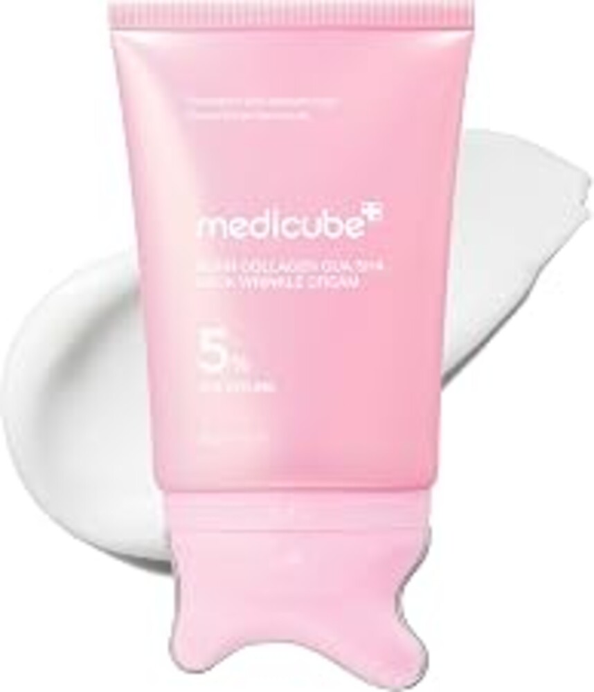 medicube PDRN Collagen Gua Sha Neck Wrinkle Cream - Firming, Contour Care | Built-In Gua Sha Massager with Volufiline 5% - For the Look of Fine Lines, Jawline, Neck, Décolleté, Korean Skincare, 3.17 oz