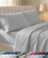 California Design Den Soft 100% Cotton Queen Size Bed Sheet Set, Light Grey | 400 Thread Count Backed by Good Housekeeping Seal, 16" Deep Pocket, All-Around Elastic, Durable, Easy Care