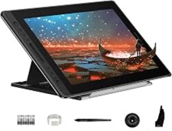 HUION Kamvas Pro 16 Drawing Tablet with Screen,120% sRGB, Touch Bar,15.6" | Fully Laminated Anti-Glare Glass, 6 Shortcut Keys, Adjustable Stand, Works with Windows, Mac and Linux
