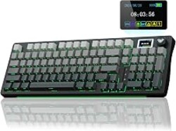 AULA S98 Pro Wireless Mechanical Gaming Keyboard with Screen, Knob, 96 Keys | 2.4GHz/USB-C/BT5.0, Hot-Swappable, Linear Switches, Gasket Mount, PBT Keycaps, RGB Backlit Creamy Keyboard for PC/Office