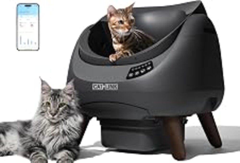 CATLINK Open-X Open-Top Automatic Litter Box, Large, Multi-Cat, Grey | Always-Open Safe Exit, 2.4G & 5G WiFi, AI Waste Analysis, Health Monitor, App Control, Odor Free, Easy to Use, Whisper-Quiet
