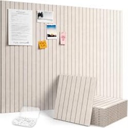 Lifewit Large Felt Bulletin Board with Self-Adhesive 48" x 36" - 12 Pack | Cork Board for Walls Alternative, Pin Board with 50 Pins, Message Boards for Classroom Dorm Home Office Decor, Oatmeal