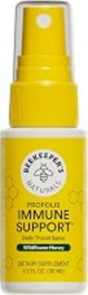 Beekeeper's Naturals Propolis Throat Spray for Daily Immune Support, 1 oz | 95% Bee Propolis Extract, Natural Immune Support & Sore Throat Relief, Antioxidants, Keto, Paleo, Gluten-Free
