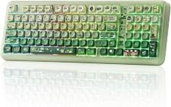 KiiBoom Phantom98 Lite 96% Wireless Mechanical Gaming Keyboard, VIA Custom | Creamy Keyboard with Gasket, 8000mAh Battery, Hot Swap, RGB Backlits, NKRO for Win/Mac (Green, Mossy Silent Switch)