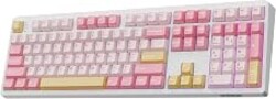 EPOMAKER TH108 Full Size Mechanical Keyboard, Wireless Gaming Keyboard with 10000mAh Battery, Creamy Gasket, 108 Keys, Hot Swap, Custom Driver, RGB Backlight (Pink, Creamy Jade)