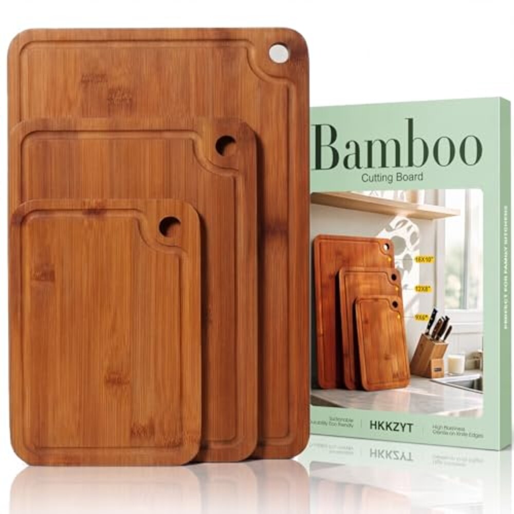 Deep-Carbonized Wood Cutting Board Set,