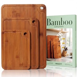 Deep-Carbonized Wood Cutting Board Set,