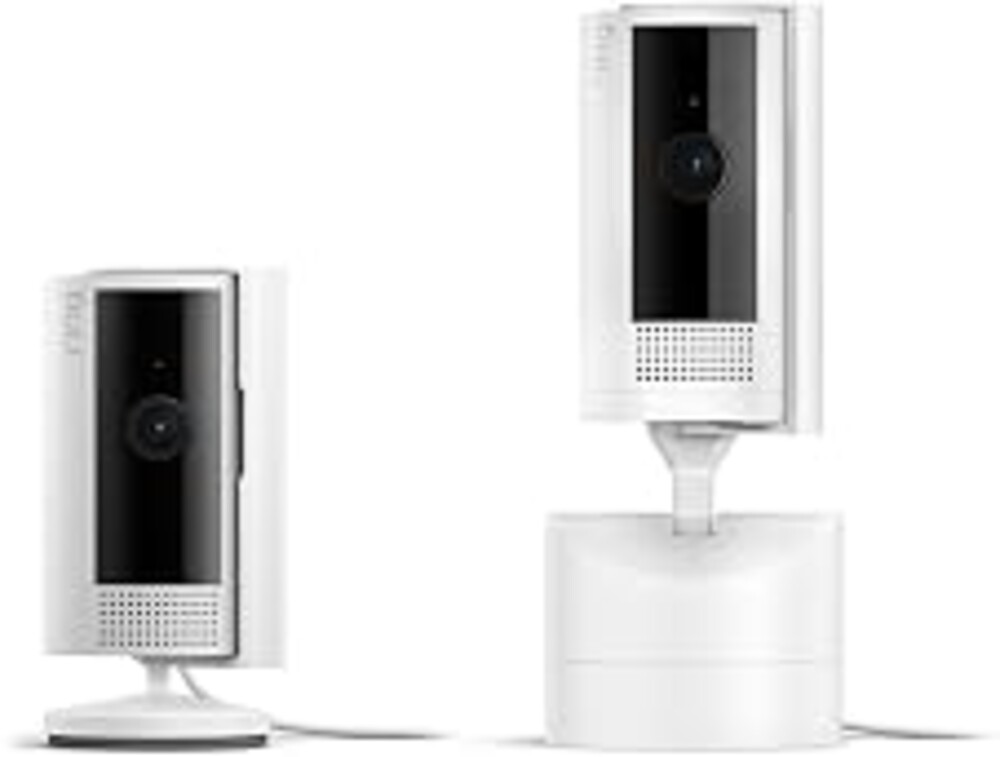 Ring Pan-Tilt Indoor Cam, White with Ring Indoor Cam (2nd Gen), White