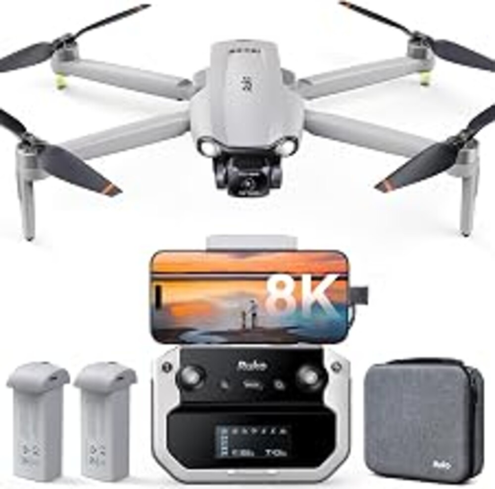 Ruko F11PRO 2 Plus Drone with 48MP Camera, 8K Photo, Tech Gift for Adult | Clear Night Shots, 74 Mins Flight Time (2 Batteries), 3-Axis Gimbal Stabilizer, 20,000ft Transmission, Beginner-Friendly