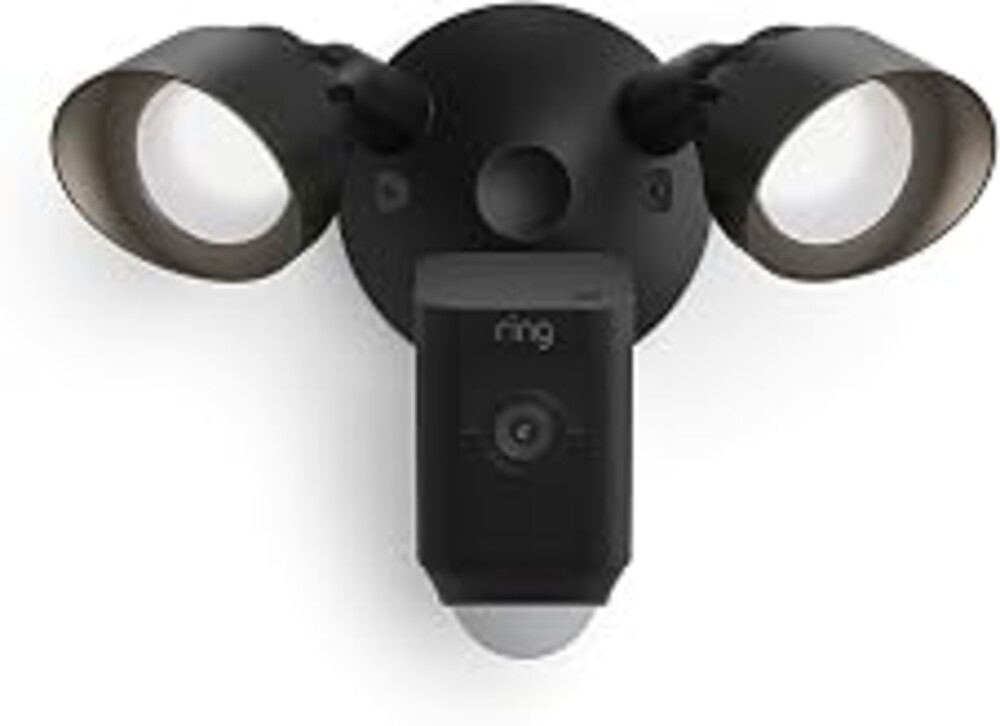 Ring Floodlight Cam Plus with Plug-In Mount - Plug-in power Outdoor Camera, 1080p Video, Live View with Color Night Vision, Two-Way Talk, Siren, Motion detection and alerts, Works with Alexa | Black