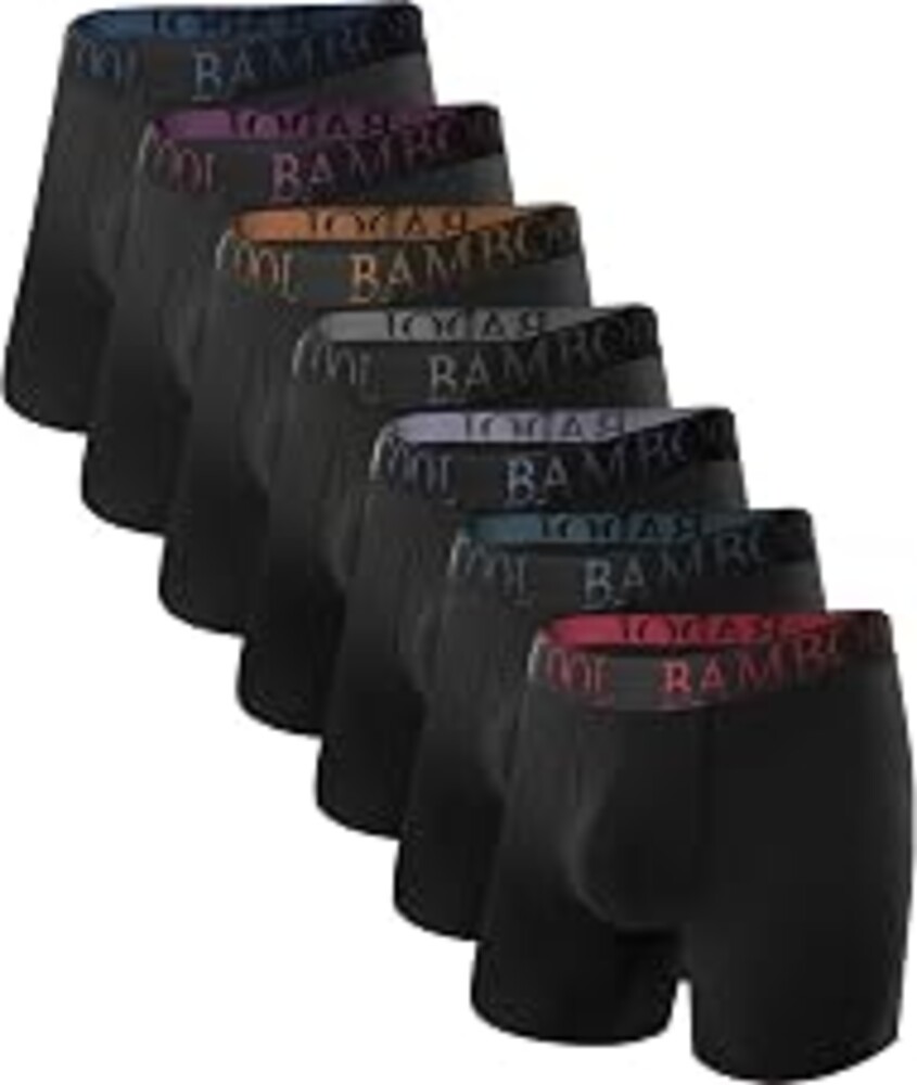 BAMBOO COOL Ultra Soft & breathable Mens Underwear Boxer Briefs Pack | Natural Bamboo Fabric‌,No Ride Up,Softer&Cooler than Cotton,Lightweight&breathable,Daily Wear,Outdoor