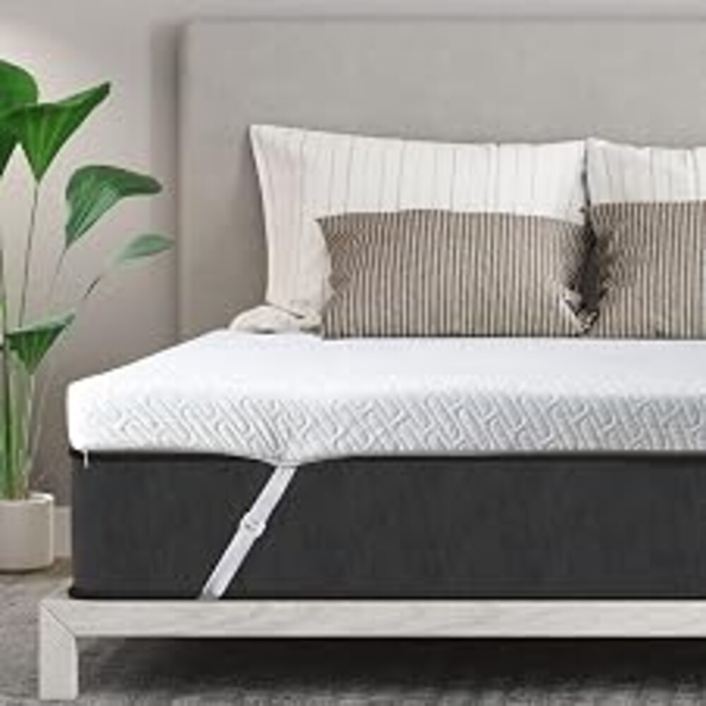 VALUXE 3 Inch Gel Memory Foam Mattress Topper Queen Size High Density Cooling Pad Pressure Relief Bed Topper (with Removable & Washable Bamboo Cover)