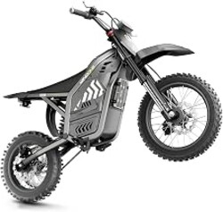 Windone RS5 Electric Dirt Bike for Teens & Adults (13+), Up to 37 MPH | 45 Miles Range, 2200W Peak Motor, 14"/12" Off-Road Tires, Hydraulic Suspension, 3-Speed Modes Electric Motorcycle