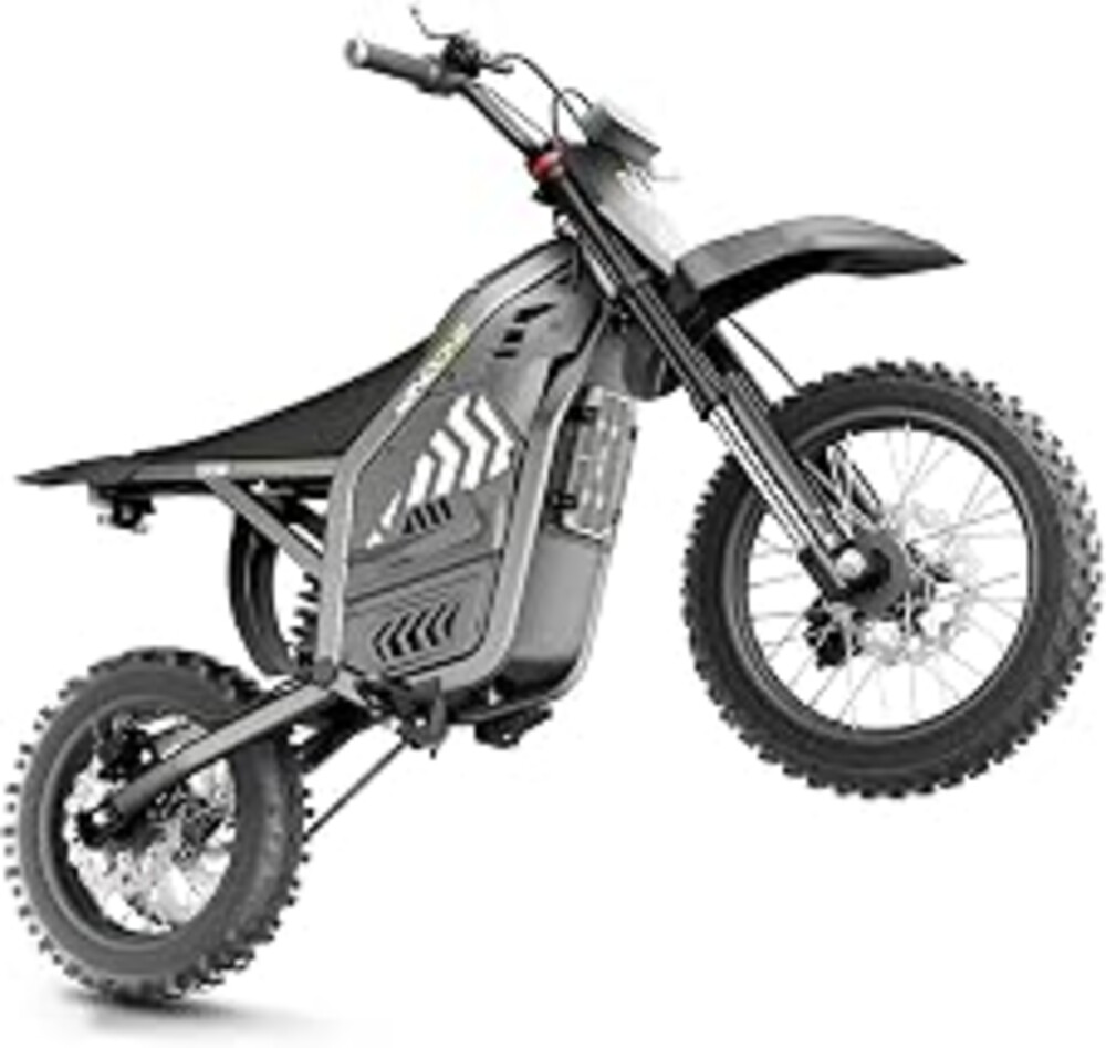 Windone RS5 Electric Dirt Bike for Teens & Adults (13+), Up to 37 MPH | 45 Miles Range, 2200W Peak Motor, 14"/12" Off-Road Tires, Hydraulic Suspension, 3-Speed Modes Electric Motorcycle