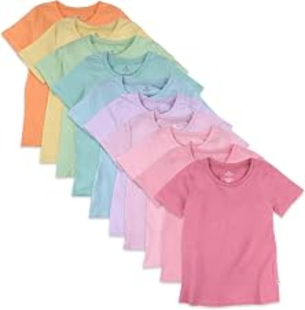 HonestBaby Baby Toddler & Kids' 100% Organic Cotton Short Sleeve T-Shirts (10-Pack)