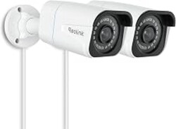 REOLINK PoE Security Camera RLC-810A(Pack of 2) 4K, 100ft IR Night Vision | Outdoor Indoor Bullet IP Surveillance, Human/Vehicle/Pet Detection, Works with Smart Home, up to 512GB microSD Card