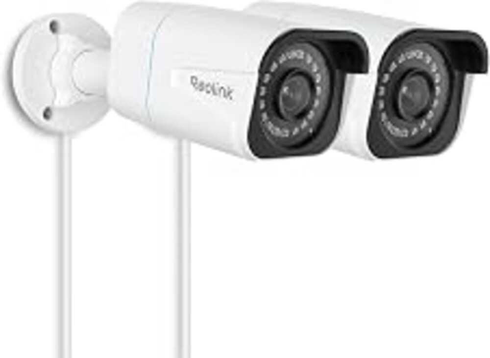 REOLINK PoE Security Camera RLC-810A(Pack of 2) 4K, 100ft IR Night Vision | Outdoor Indoor Bullet IP Surveillance, Human/Vehicle/Pet Detection, Works with Smart Home, up to 512GB microSD Card