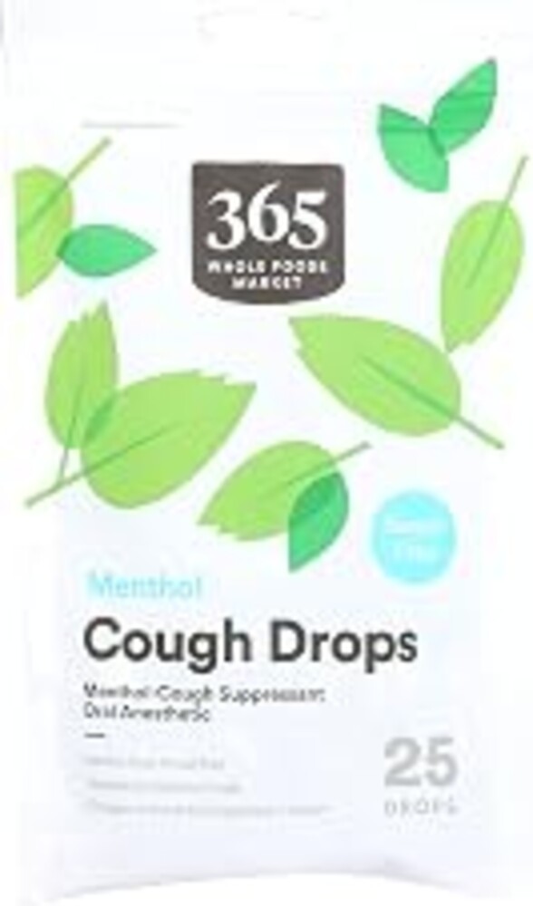 365 by Whole Foods Market, Cough Drops, Sugar Free Menthol, 25 Count