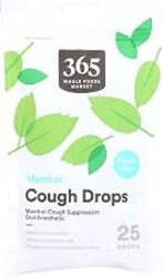 365 by Whole Foods Market, Cough Drops, Sugar Free Menthol, 25 Count