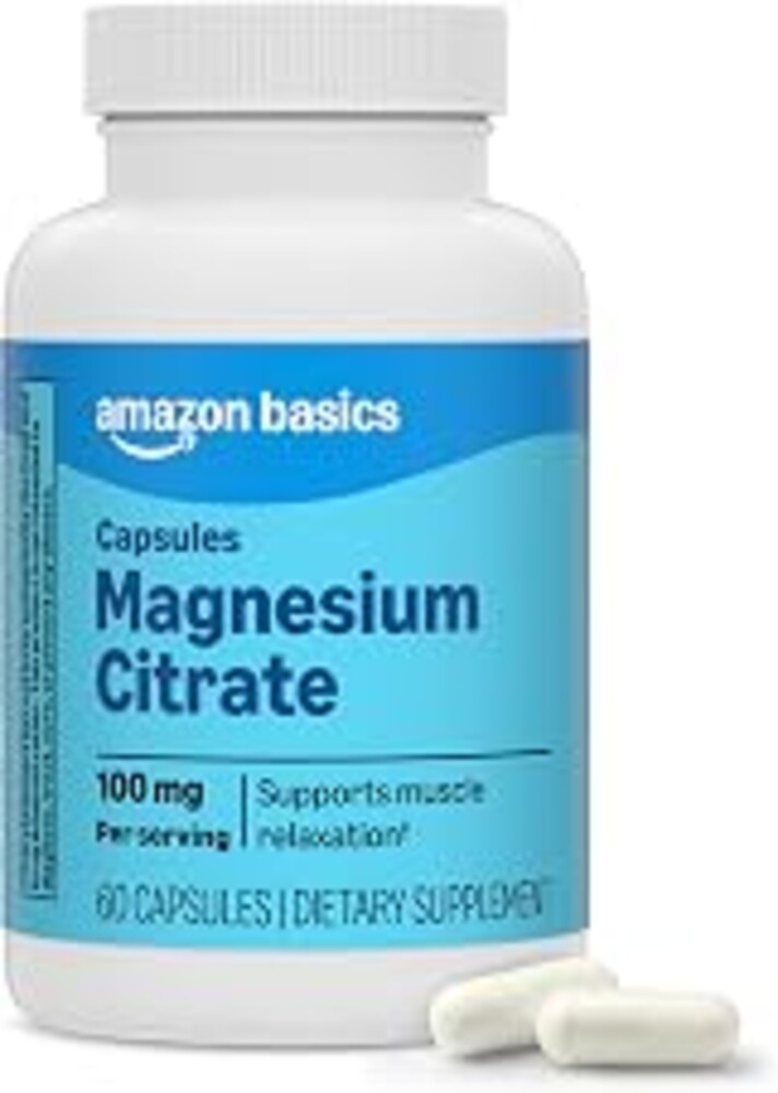 Amazon Basics Magnesium Citrate Rapid Release Capsules, 100 mg, 60 Count