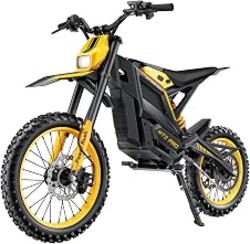 Flydone MT2 PRO Electric Dirt Bike for Adults | 6000W Peak Mid-Drive Motor, 60V 27Ah Removable Battery, 17"/14" Knobby Tires & Hydraulic Disc Brakes
