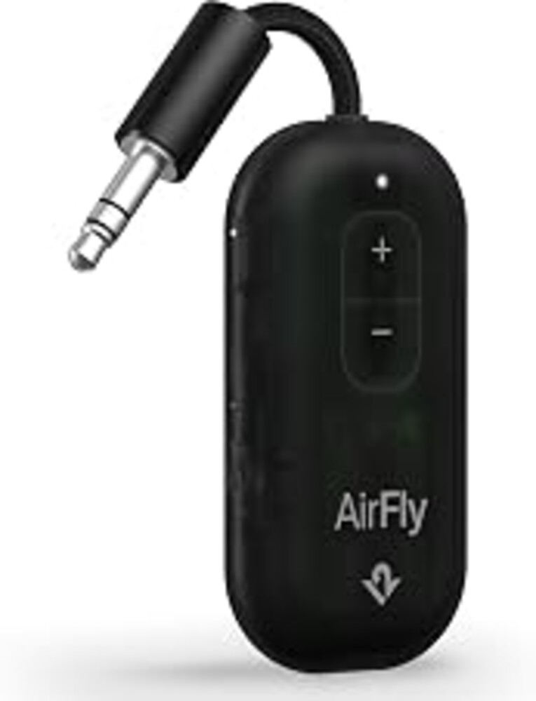 Twelve South AirFly Pro 2, Bluetooth Adapter, Pair 2 AirPods, Black Ice | Pair 2 AirPods or Wireless Headphones – 3.5mm AUX Bluetooth Transmitter and Receiver for Cars, Boats, Treadmills, TVs & More