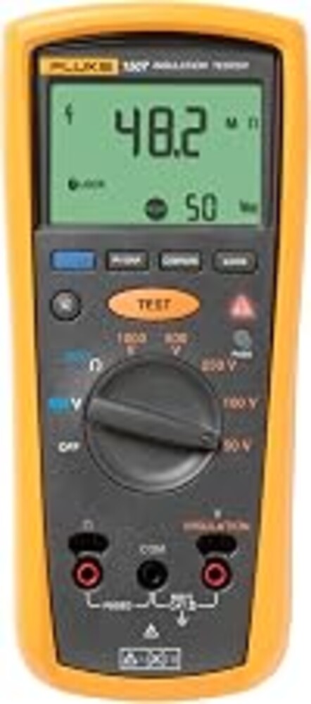 Fluke 1507 Digital Megohmmeter Resistance Tester for Advanced Industrial and Electrical Testing, Test Voltages: 50V, 100V, 250V, 500V, 1000V