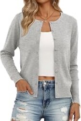 Trendy Queen Women's Lightweight Knit Cardigan | Cute Soft Button-Down Sweater, Versatile Layering Top for Spring, Fall, Winter & Office