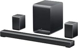 TCL S65K S Series 5.1 Channel Soundbar System with Dolby Atmos, DTS:X, Wireless Subwoofer, Wireless Surround Speakers, Bluetooth Music Streaming, and AI Sonic Auto Room Calibration