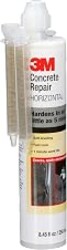 3M Scotch-Weld Concrete Repair DP600, Gray, 8.4 fl oz Cartridge | Self-Leveling, contains 2 Mix Nozzles