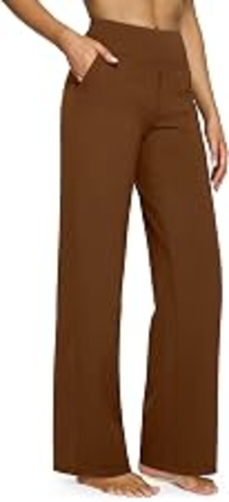 G4Free Yoga Pants for Women Wide Leg Pants with Pockets High Waisted | Moisture Wicking, Soft Comfortable Feel, 4-Way Stretch, Faux Fly, Faux Back Pockets, Yoga, Work & Casual Wear