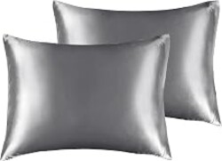 BEDELITE Satin Pillowcases, Toddler Size 13x18 Inch, Dark Grey, Set of 2 | Similar to Silk Pillow Cases, Soft and Cooling, Reduces Friction, Gentle on Hair and Skin, Envelope Closure, Women Men Gift