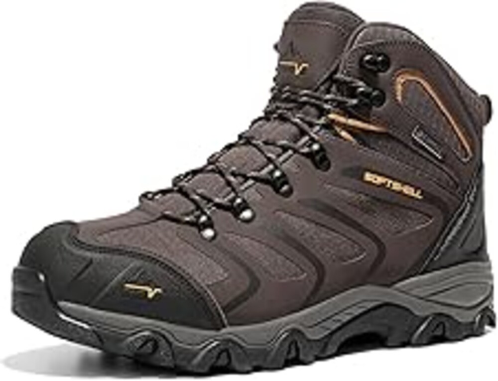 NORTIV 8 Men's Ankle High Waterproof Hiking Boots | Outdoor Lightweight Hiking Boots for Camping, Trekking and Mountaineering Armadillo