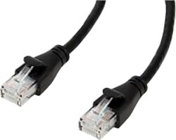 Amazon Basics RJ45 Cat-6 Ethernet Patch Internet Cable, 1Gbps Transfer Speed, Gold-Plated Connectors, 5 Foot, Black, 10-Pack