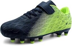 brooman Kids Firm Ground Soccer Cleats Boys Girls Athletic Outdoor Football Shoes