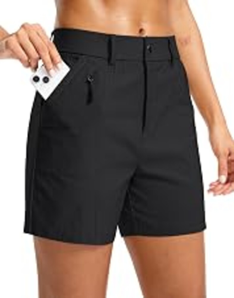 SANTINY Women's 5"/7" Hiking Golf Shorts with Pockets Quick Dry Lightweight | Stretch, Casual, Work, Shorts for Women, Walking, Travel, Outdoor, Summer