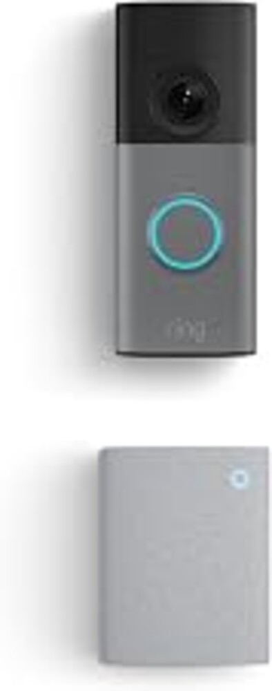 Ring Wired Doorbell (newest model), Speckled Gray with Chime (newest model), White