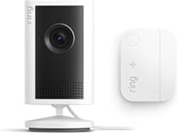 Ring Indoor Cam Plus, White with Window and Door Sensor (newest model)