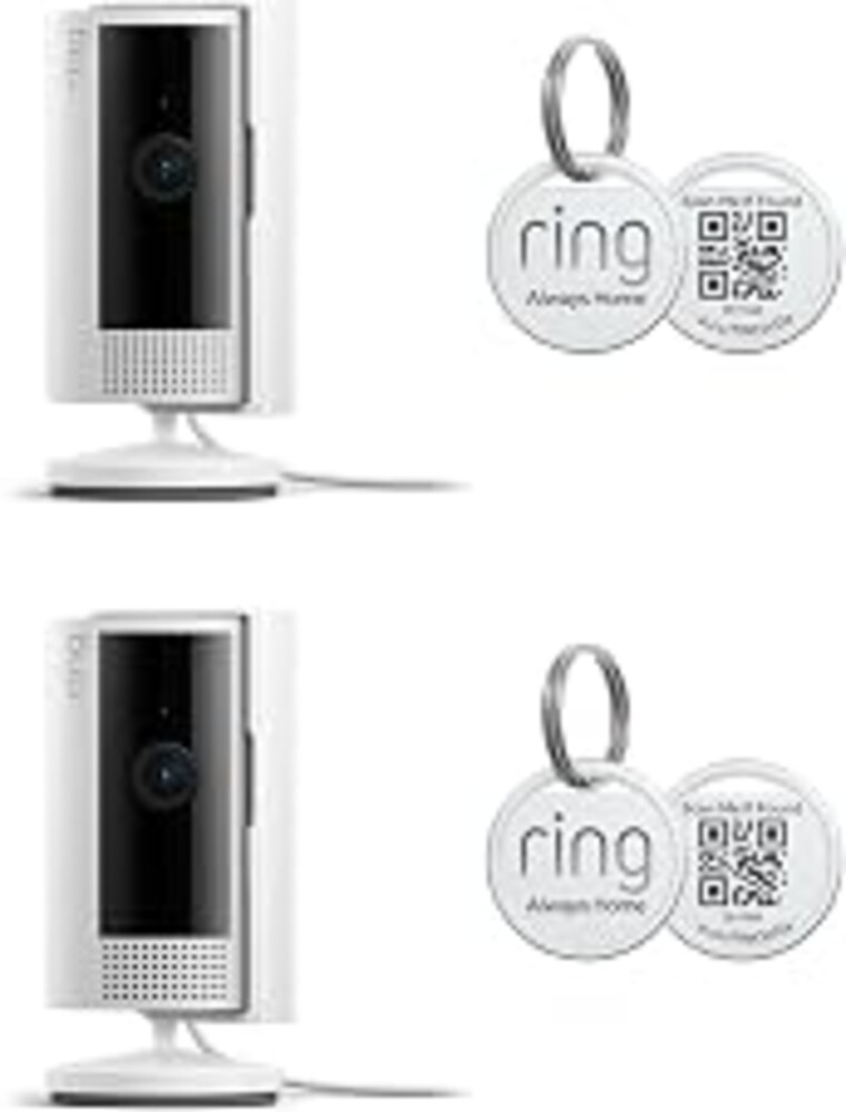 2 Ring Indoor Cam (2nd Gen), White with 2 Ring Pet Tag