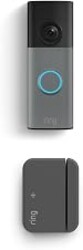 Ring Battery Doorbell (newest model), Speckled Gray with Outside Door Sensor, (newest model)