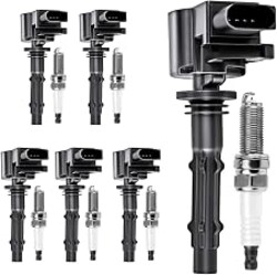 Motorevo Ignition Coil Pack and Plugs Compatible with Mercedes-Benz C300 | for 2.5L 3.0L 3.5L V6 C280 C300 C350 CLK350 E350 ML350 GLK350 SLK280 R350 & Dodge Sprinter 2500/3500 2005 2006 2007 2008 2009
