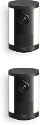 Ring Spotlight Cam 2K (newest model), Battery, Home or business security, Wide-Angle Retinal 2K Video, 6x Enhanced Zoom, Motion-Activated Spotlights, 2-Pack, Black