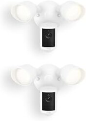 Ring Floodlight Cam 2K (newest model), Wired, Home or business security, Wide-Angle Retinal 2K Video, 6x Enhanced Zoom, Ultra-Bright Floodlights, 2-Pack, White