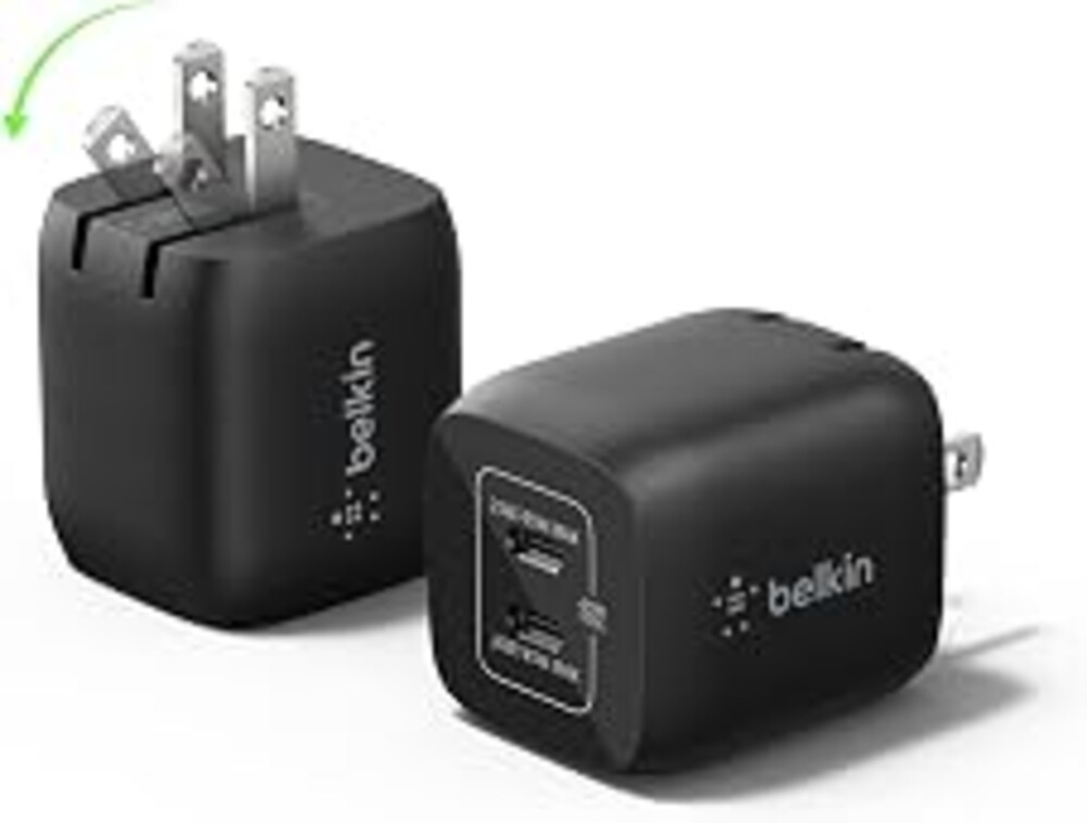 Belkin 45W Dual GaN USB C Charger Block, 2 Pack, Fast Charging | PD 3.0 PPS Fast Charging, Samsung Galaxy S25, iPhone 17, Air, Pro, Pro Max, iPad, MacBook, Switch 2