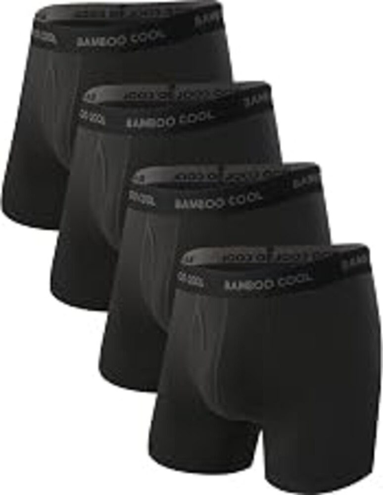 BAMBOO COOL Men's Boxer Briefs Ultra Breathable Underwear Multipack | Softer and Cooler Than Cotton,Moisture Wicking,Comfort Waistband,No Riding Up,Open Fly,Daily Wear,Outdoor