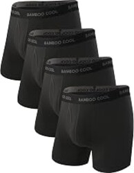 BAMBOO COOL Men's Boxer Briefs Ultra Breathable Underwear Multipack | Softer and Cooler Than Cotton,Moisture Wicking,Comfort Waistband,No Riding Up,Open Fly,Daily Wear,Outdoor